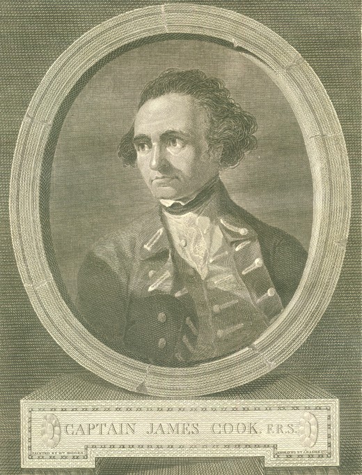 Portrait of Captain James Cook a James Basire
