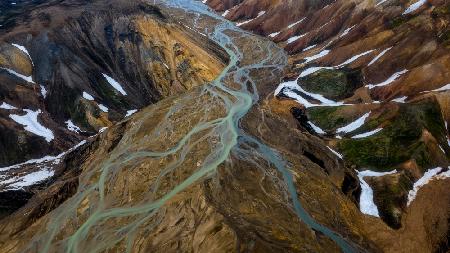 Iceland River Confluence