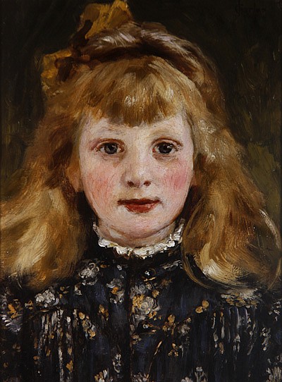 Portrait of a Young Girl a James Charles