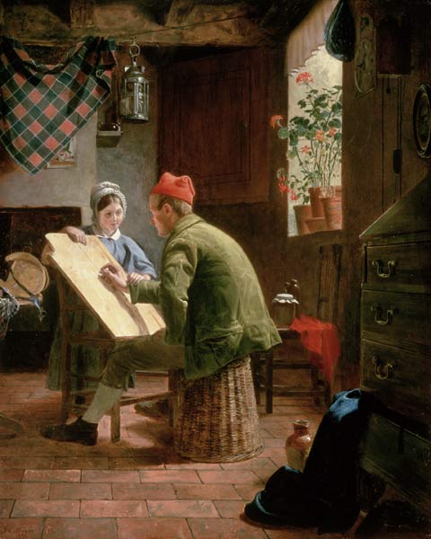 The Writing Lesson a James Collinson