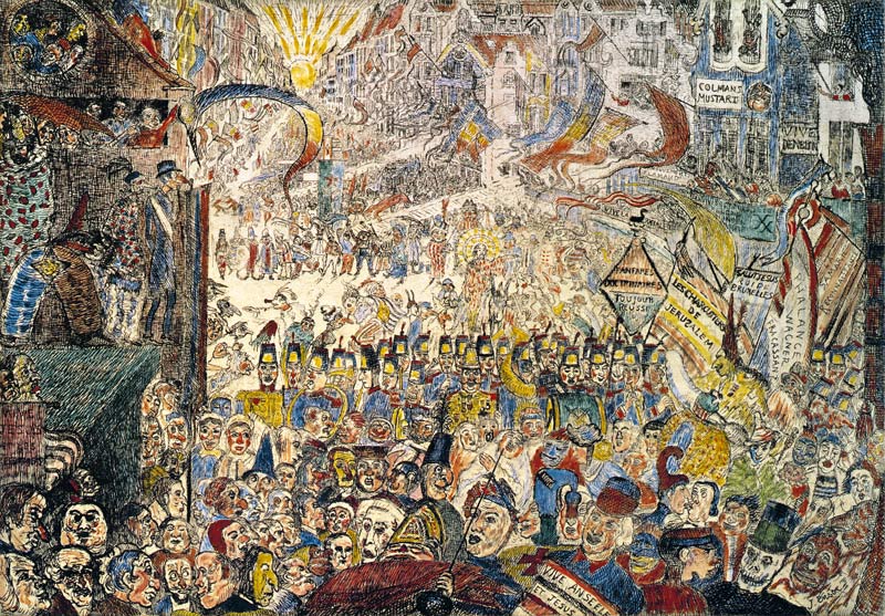 The Entrance of Christ into Brussels, 1898 a James Ensor