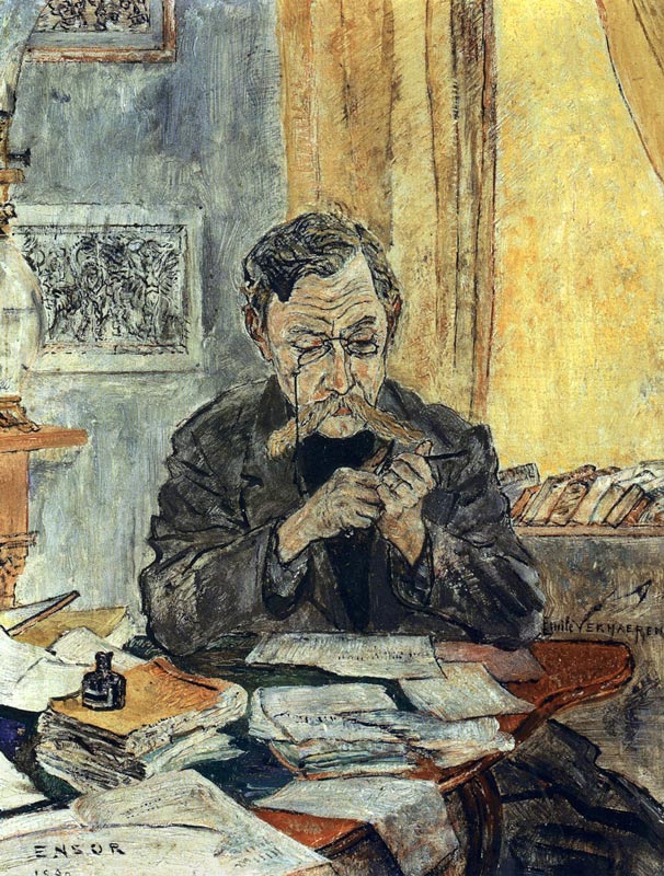 Portrait of the poet Émile Verhaeren (1855-1918) a James Ensor