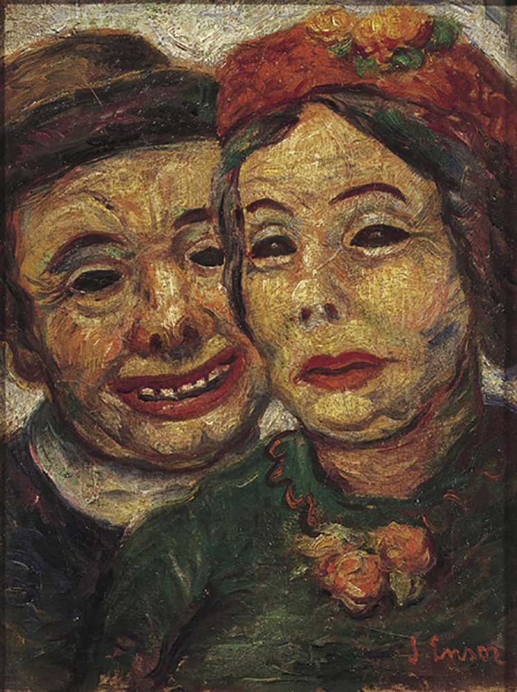 The Masked Couple, 1927 a James Ensor