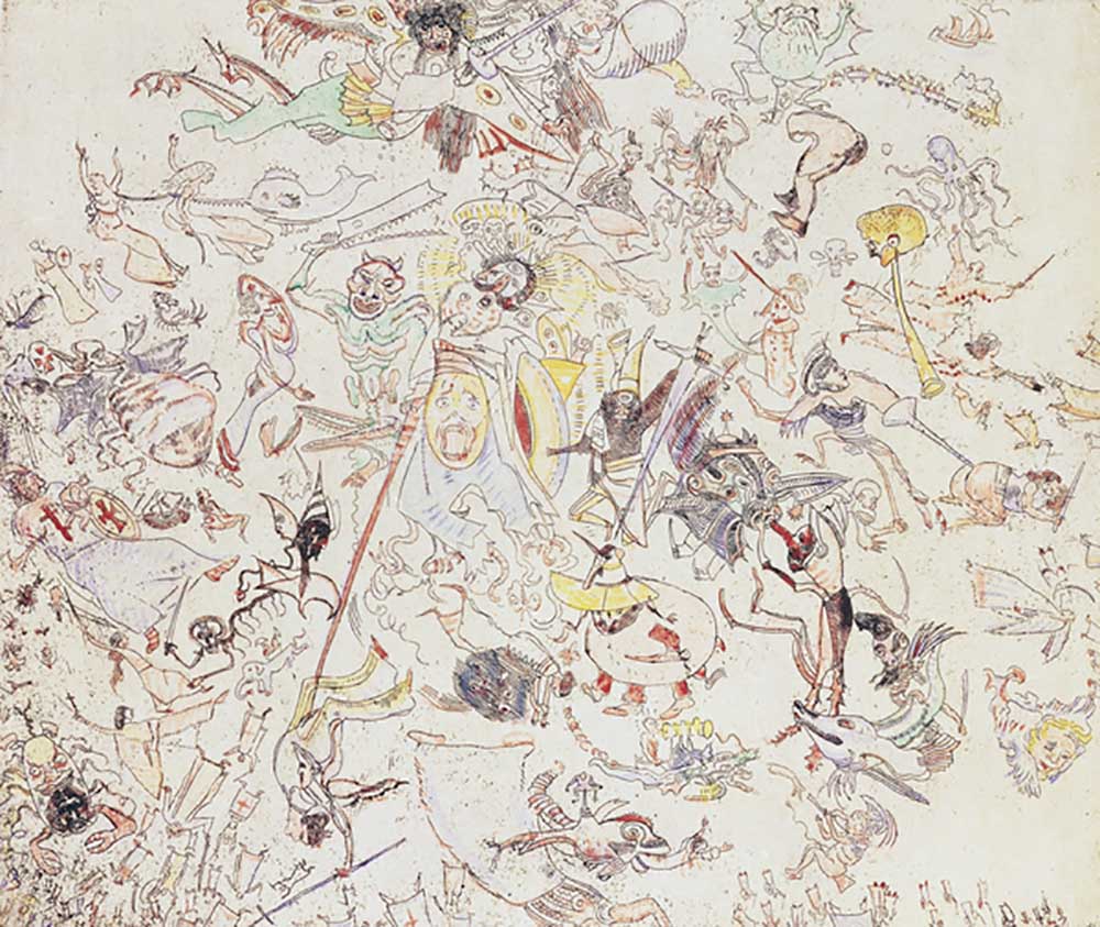 Devils beating angels and archangels, 1888, by James Ensor (1860-1949). Belgium, 19th century. a James Ensor