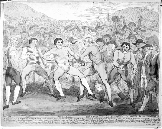 Boxing match between Thomas Futrell and John Jackson, June 9th 1788 a James Gillray