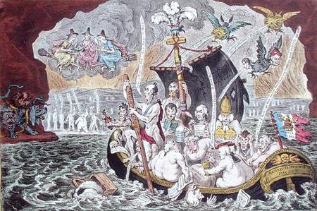 Charon's Boat, or The Ghost's of the 'All Talents' Taking their Last Voyage, published by Hannah Hum a James Gillray