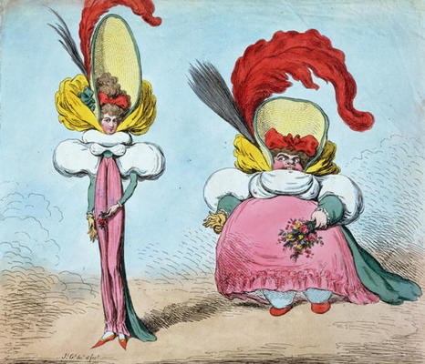 Following the Fashion: St. James's giving the Ton, a Soul without a Body, Cheapside aping the Mode, a James Gillray