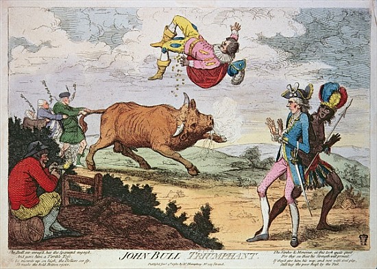 John Bull Triumphant, published by William Humphrey, 4th January 1780 a James Gillray