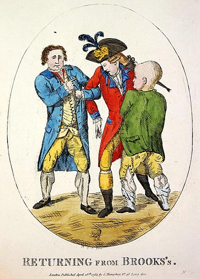 Returning from Brooks''s a James Gillray