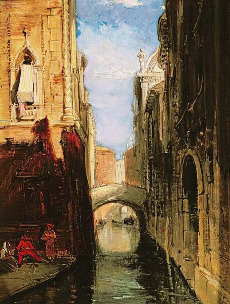 A Side Canal, Venice a James Holland