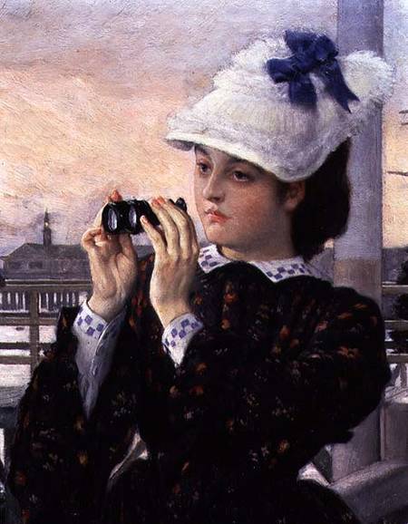 The Captain's Daughter, detail of the girl with her binoculars a James Jacques Tissot