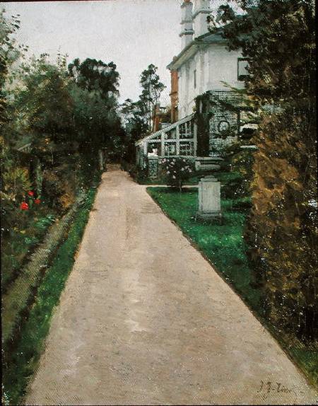The Garden of the artist's house a James Jacques Tissot