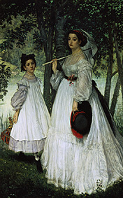 Portraits in the park (the sisters) a James Jacques Tissot