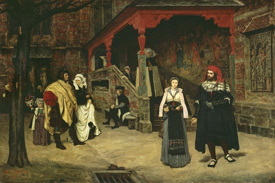 The Meeting of Faust and Marguerite a James Jacques Tissot