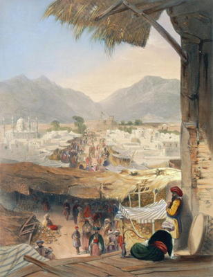 City of Kandahar, its Principal Bazaar and Citadel, Taken from the Nakarra Khauneh, or Royal Band Ro a James Rattray