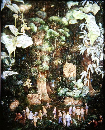 Jehovah''s Witnesses lost in the Jungle, 1989 (oil on canvas)  a  James  Reeve
