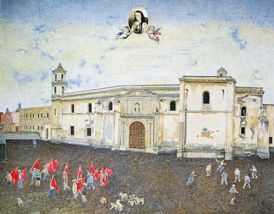 Political Protest, the Cloister of Sor Juana de la Cruz (1648-95) 2001 (oil on canvas)  a  James  Reeve