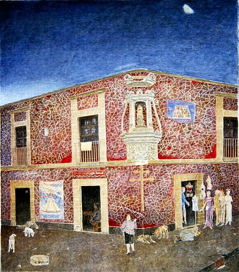 Twilight, Corner of the Piazza Loreto, Mexico City, 2004 (oil on canvas)  a  James  Reeve