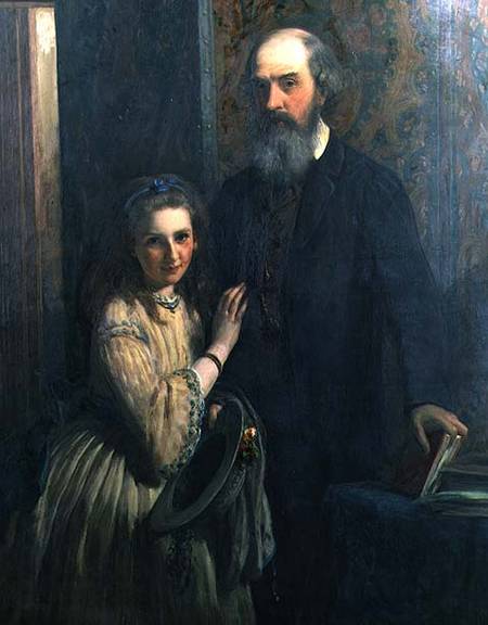 Sir William FitzHerbert with his daughter, Ida a James Sant