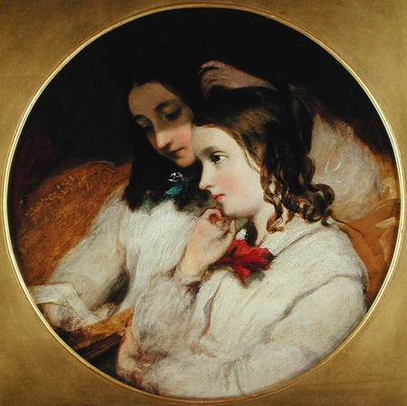 Study of Two Girls a James Sant