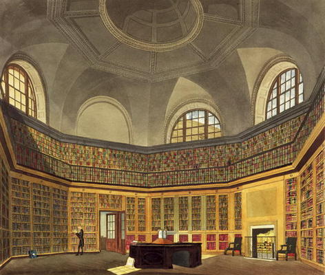 The King's Library, Buckingham House, from 'The History of the Royal Residences', engraved by R.G. R a James Stephanoff