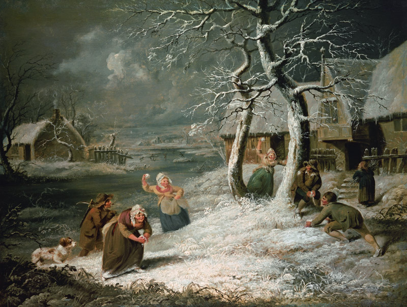 Peasants Snowballing a James Ward