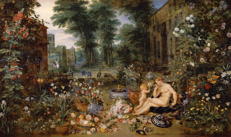 Allegory of the smell. Executed with Peter Paul Rubens. a Jan Brueghel il Vecchio