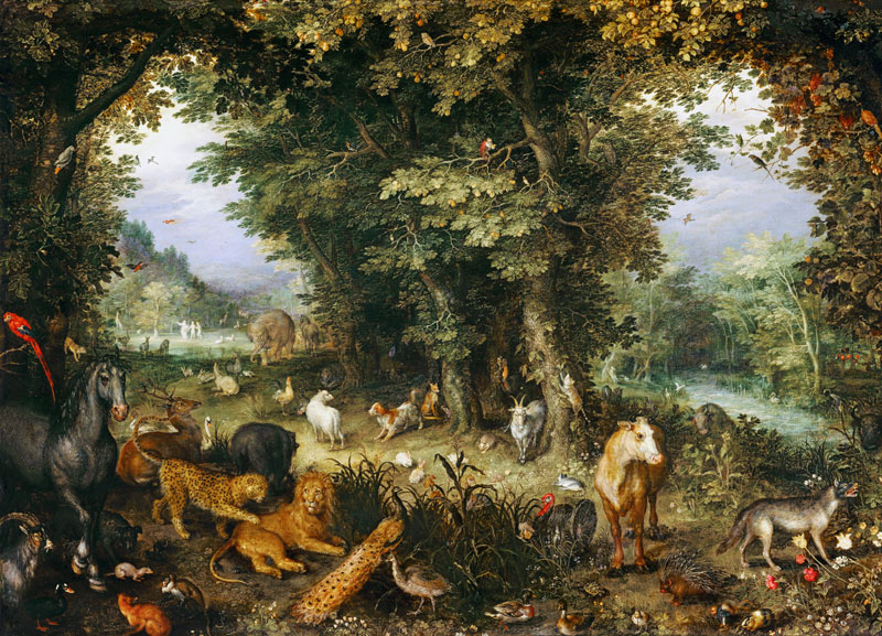 The earthly paradise. a Jan Brueghel il Vecchio