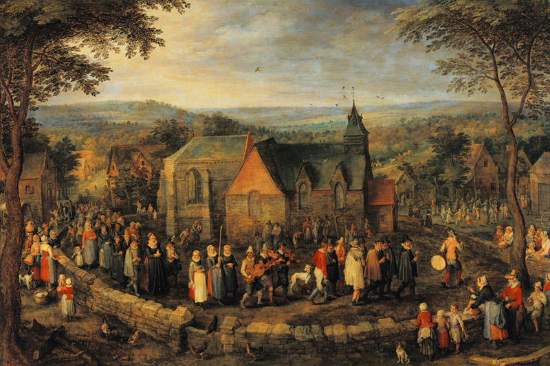 The wedding procession in the country a Jan Brueghel il Vecchio