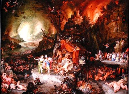 Aeneas and the Sibyl in the Underworld a Jan Brueghel il Vecchio