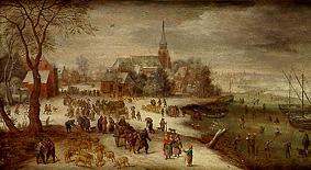 Bell near Antwerp look at the wintry one a Jan Brueghel il Vecchio