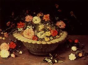 Flowers in a bowl a Jan Brueghel il Vecchio