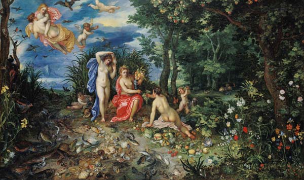 Ceres and the four Elements (figures by Hendrick v. Balen) a Jan Brueghel il Vecchio
