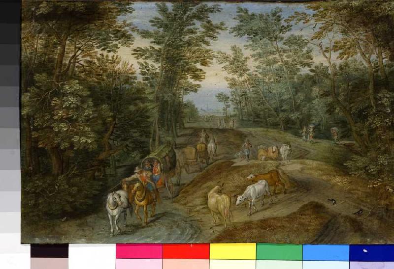 Waldlandschaft. a Jan Brueghel il Vecchio
