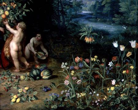 Allegory of Abundance, detail a Jan Brueghel il Giovane