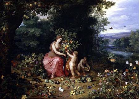 Allegory of Abundance  (for detail see 124327) a Jan Brueghel il Giovane