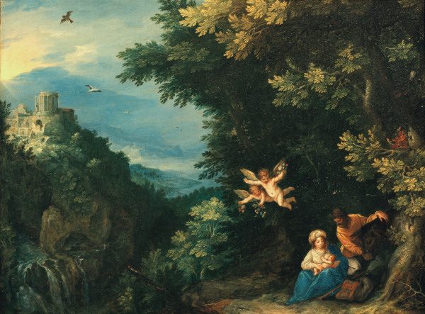 Flight to Egypt/ Brueghel & Rottenhammer a Jan Brueghel il Giovane
