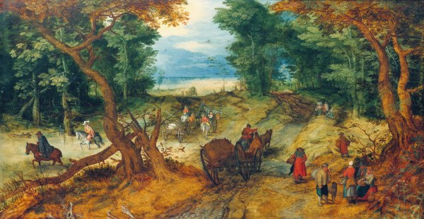 Jan Brueghel t.E. / Forest Road / c.1607 a Jan Brueghel il Giovane