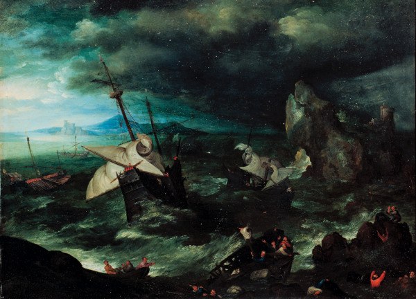 J.Brueghel t.E., Storm at Sea a Jan Brueghel il Giovane