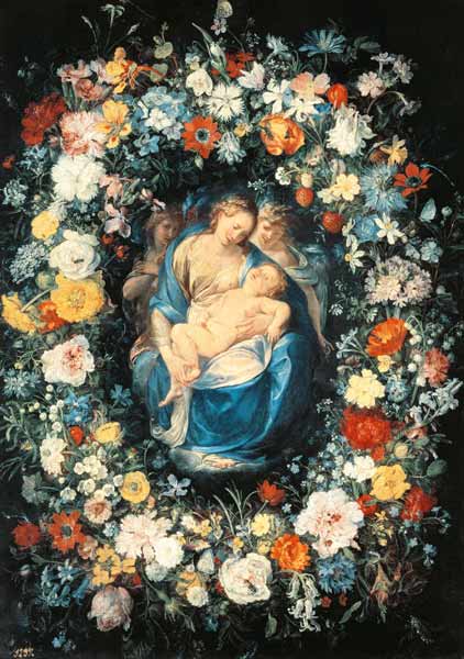 J.Bruegel t.E.+Procaccini,Floral Wreath a Jan Brueghel il Giovane