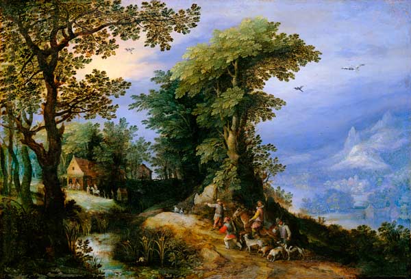 J.Brueghel t.E. / Return from the Hunt a Jan Brueghel il Giovane