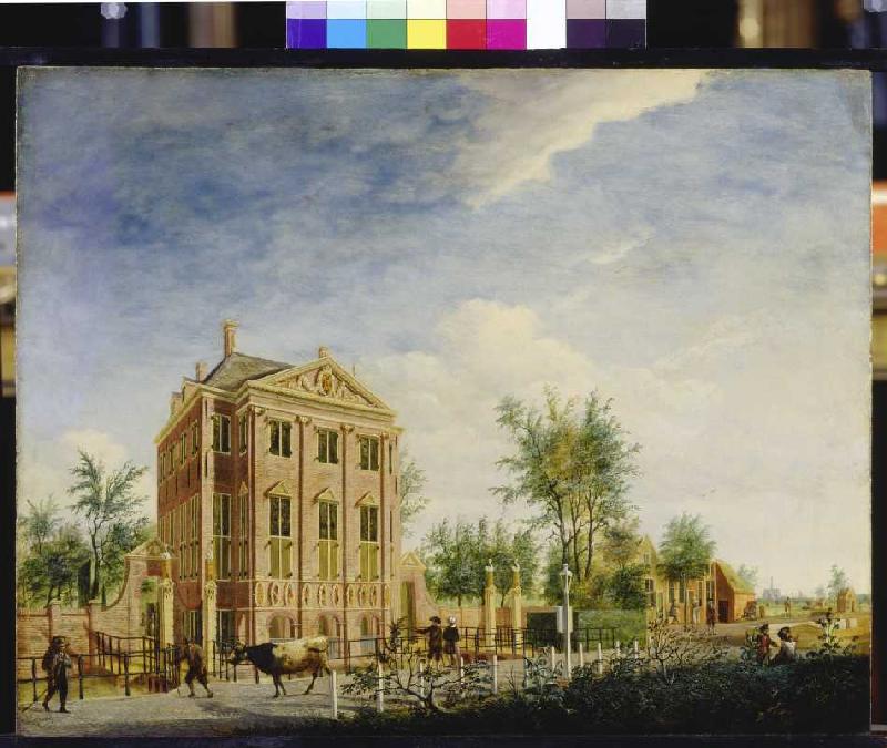 Ansicht von Haus Schwanenburg in Halfweg zwischen Haarlem und Amsterdam a Jan Ekels d. Ä.