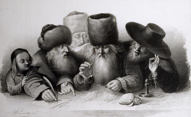 A Hurried Speculation, Warsaw, 1841 (litho) a Jan Felix Piwarski
