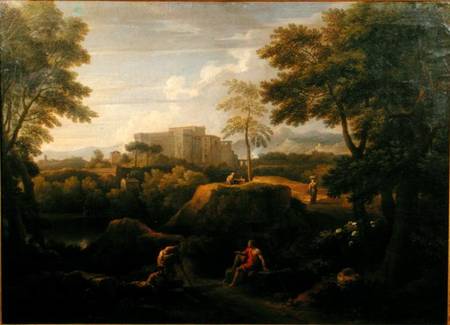 Landscape with figures a Jan Frans van Bloemen