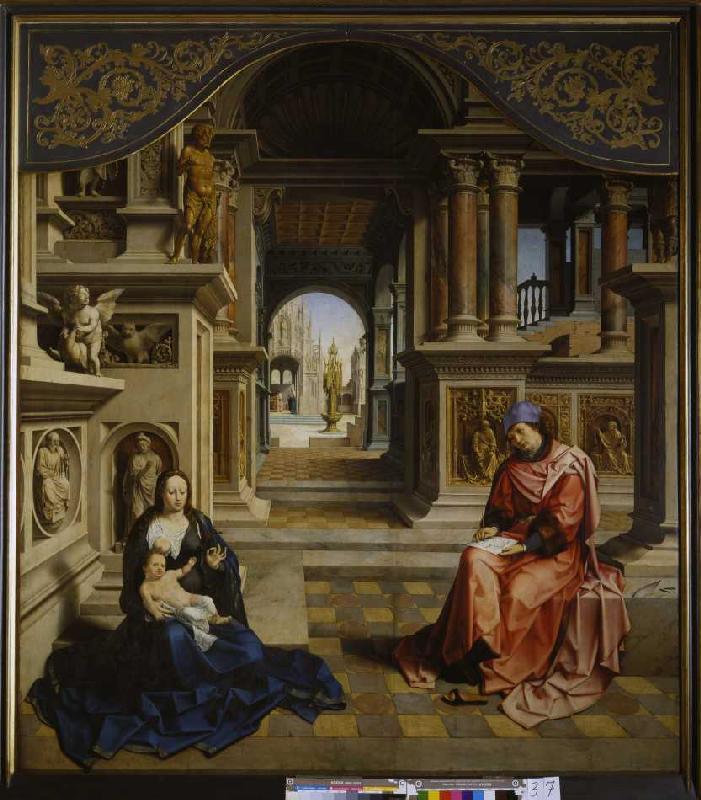 St. Lukas paints the Madonna. a Jan Gossaert