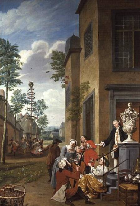 Villagers Merrymaking (one of a series of four) a Jan Josef Horemans II.