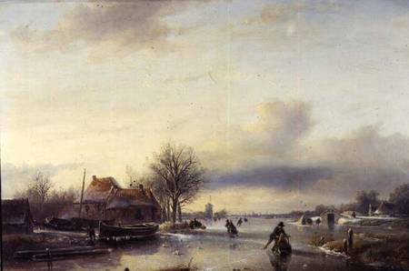 Winter Landscape (panel) a Jan Josef Spohler