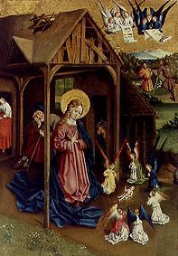 Maria and adoring angels, the Christ Child, panel of the Marienfelder altar a Jan Koerbecke
