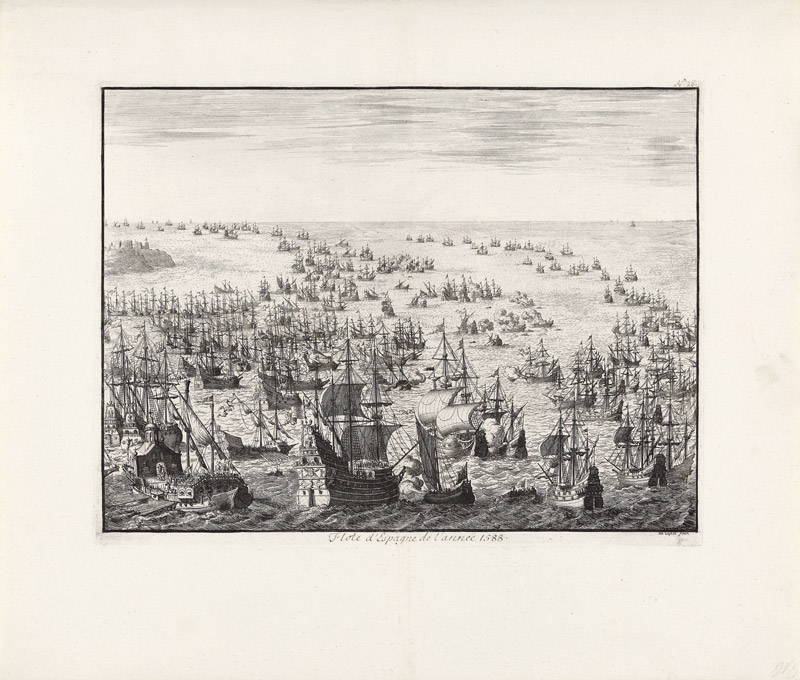 The sinking of the Spanish Armada in 1588 a Jan Luyken