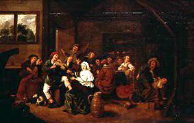 Smallholder feast in a tavern a Jan Miense Molenaer